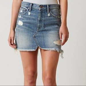 lucky brand ripped denim skirt